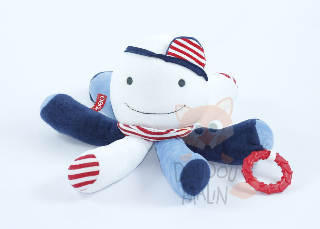 Obaïbi activity toy octopuss white blue red 